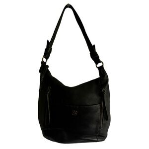 ELLIOTT LUCCA Black Leather Shoulder/Hobo Bag